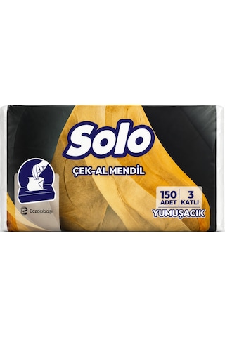 Solo Çek-al Mendil 2 Adet 150'li 3 Katlı Yumuşak Mendil