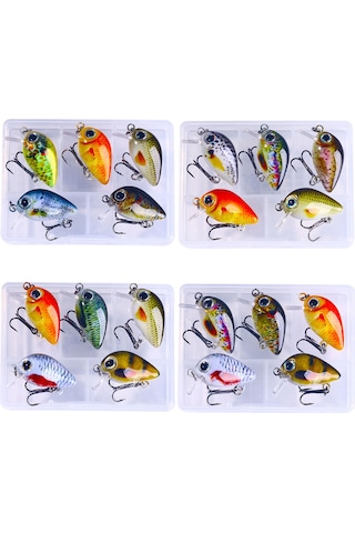 Teltree 1.5g Gerçekçi Tasarım Mini Yem Kutusu, Dayanıklı Malzeme, Tüm Zamanlar Uygun, Başarılı Balık Tutma, Olta Seti Set 4