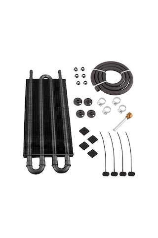 Youtek Otomatik Klima Borulu Kondensör - 4 Satır Siyah, Isı Dağıtımı İyileştirici, Araba Modifikasyon Aksesuarı, Alüminyum Konstruksiyon