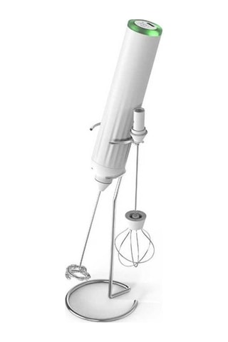 Fastbuy Mini Süt Köpürtücü, El Tipi Elektrikli Çırpıcı, Sıcak Soğuk Karıştırıcı, Otomatik Fırçalı Frother Beyaz Beyaz