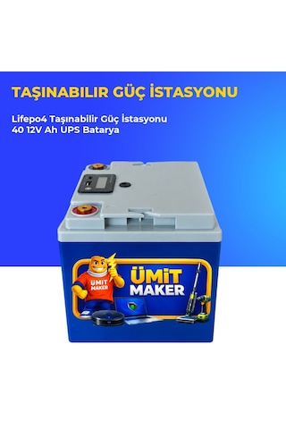 Lifepo4 Taşınabilir Güç İstasyonu 40 Ah 12v Ups Batarya