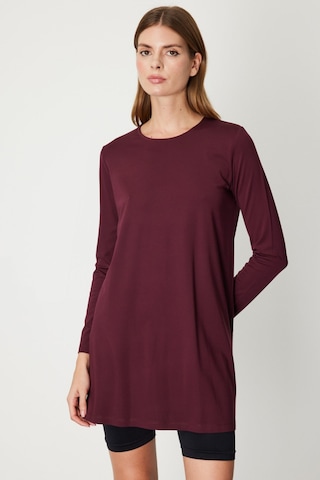 On Kadın Uzun Kollu Basic Tunik 61421 Bordo Bordo