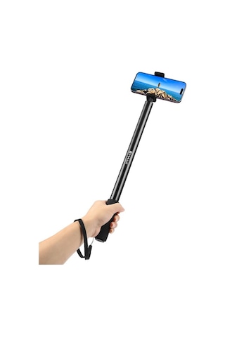 Tongxida Puluz 2m Metal Selfie Çubuğu Insta360 One Rs / X2 / X3 / X4 Siyah