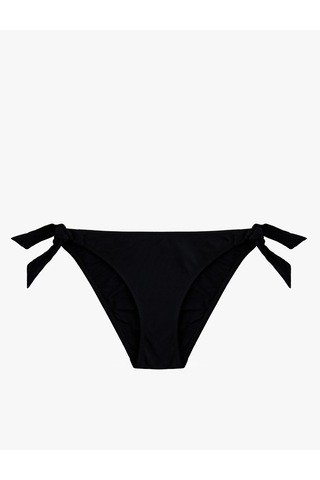 Koton Mat Kumaş Fiyonklu Bağlamalı Bikini Altı Siyah 6sak00023mm