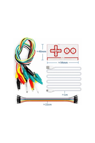 Arduino ATMEGA32U4 Geliştirme Kiti Makey Makey Buton Klavye Yön Algılayıcı Mini Usb Krokodil