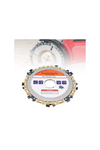 Padalink Karbür 8 Dişli Zincir Testere Diski - 115mm 4.5" Açımlı Zımpara Uyumlu, Ahşap/plastik Kesim, Hızlı Atık Temizliği, Verimlilik Artırıcı