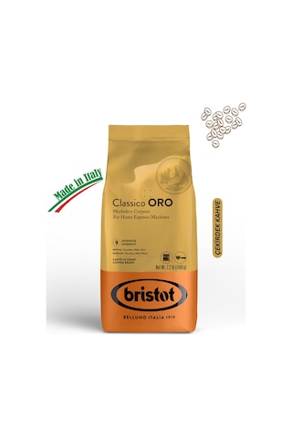 Bristot Classico Oro Orta Kavrulmuş Premium İtalyan Espresso Çekirdek Kahve 1 KG