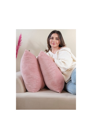 Pudra Wellsoft 2'li Hediyelik Dekoratif Kırlent Kılıfı 35x55 Cm