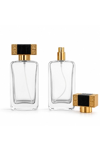 20 Adet Boş Cam Parfüm Şişe, 80 Ml Dikdörtgen Model, Şeffaf