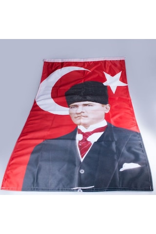 Mehmet Akif Ersoy Bayrağı Ve Alpaka Kumaş Türk Bayrağı 2'li Set 70x105cm Diğer
