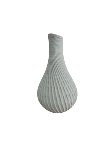 3d Baskı Dekoratif Vazo 18 Cm Pla Malzeme Beyaz