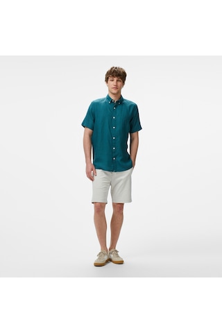 Nautica Erkek Yeşil Classic Fit Gömlek Düz W55100t Yeşil