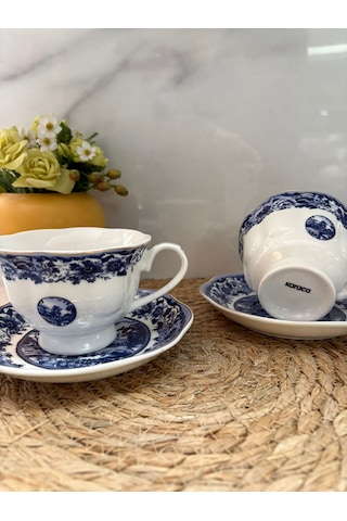 Kr Blue Odyssey Çay Fincanı Beyaz