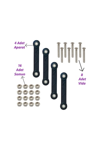 4 Adet Beşik Sallama Aparatı Siyah 15.5 Cm