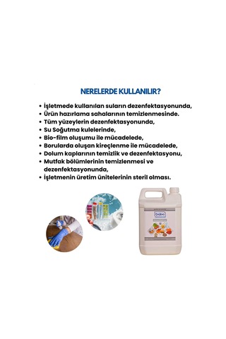 Bioxi Helal Belgeli Gıda Alanı Dezenfektanı Konsantre 5 L