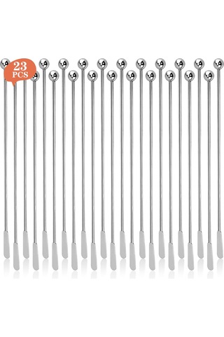 Maiyame Paslanmaz Çelik Çok Amaçlı Karıştırma Çubukları İle Pratik İçecek Hazırlama Gümüş