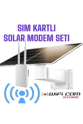 Solar Güneş Enerjili 4g Dış Mekan Wıfı Router Modem Seti
