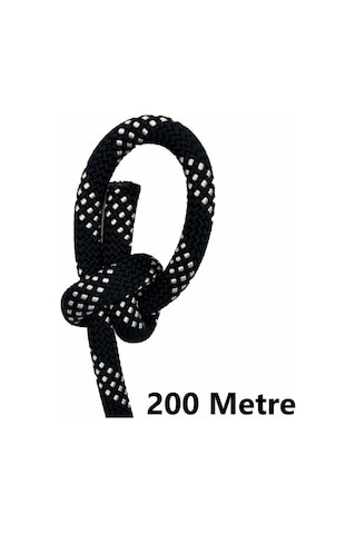 Orca 11 Mm 200 Metre Polyamid Statik Halat Tip A Kurtarma Dağcı İpi Siyah