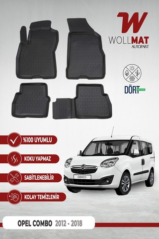 Opel Combo Paspas 2012 2018 Arası 3d Havuzlu Paspas Seti