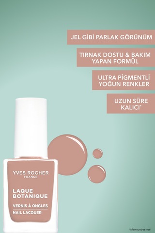 Yves Rocher Laque Botanique Ultra Parlak Renkli Vegan Oje - 12 Bej Pembe Tırnak Dostu & Vegan