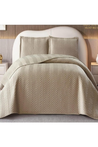 Nubuk Yatak Örtüsü Tek Kişilik Malta Taş Diğer