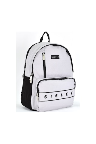 Sisley Okul Sırt Çantası Unisex Çok Gözlü Günlük Seyahat Sırt Çantası Gri 12920