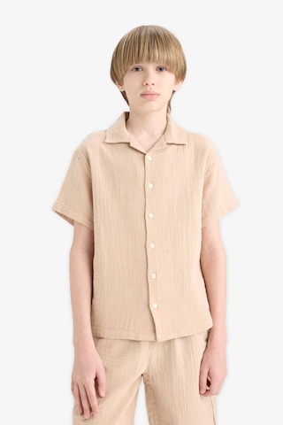 DeFacto Erkek Çocuk Oversize Geniş Kalıp Polo Yaka Müslin Kısa Kollu Gömlek W3239A625HSBG732
