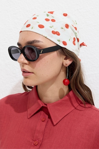 Manuka Desenli Pamuklu Fular Cherry Çok Renkli