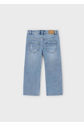 Erkek Çocuk Geniş Paça Kot Pantolon Mavi Mavi