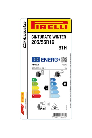 Pirelli 205/55R16 91H Wtcintpc01 Cinturato Winter Kış Lastiği 2024