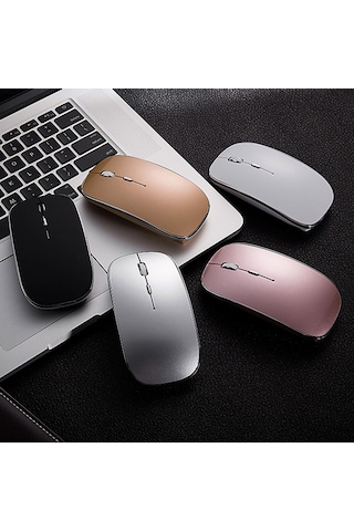 Geeroyoo Q23c 2.4g/bt5.1 Çift Modlu Kablosuz Fare - 1200dpı Ergonomik Tasarım, Sessiz Tuşlu, Pc/mac Uyumlu Q23c