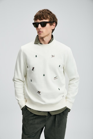 Lufian Noel Erkek Sweatshirt Kırık Beyaz Kırık Beyaz 112030188100510 Beyaz