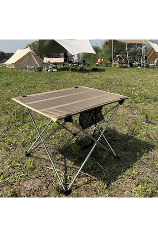 Dancemonkey Halın Taşınabilir Kamp Masa Oxford Kumaş Alüminyum Alaşımlı Dirsek Masası Bahçe Piknik Barbekü Yeşil Leaf Çok Renkli