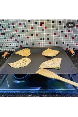 Kulplu Ocak Üstü Kare Ekmek Yufka ve Gözleme Sacı