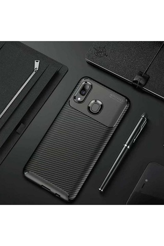 Samsung Uyumlu Galaxy A10s Kılıf Zore Negro Silikon Kapak Siyah