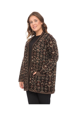 Uludağ Triko Kadın Kilim Hırka Gümüş