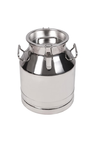 Melasty Süt Sağma Makinesi Paslanmaz Süt Güğümü 30 Litre İki Kulplu Kapaklı Ø208 Mm Geniş Ağız -1727