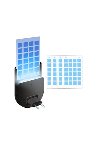 Mufunye 4 Adet Evcil Fiziksel Işık Çeken 1.8w 365-395nm Mor Işıklı Mus Musu Tutma Lamba, Led Gece Lambası Modu, 220v Avrupa Standartı, Siyah