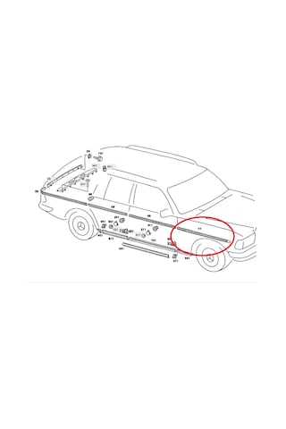 Mercedes W123 Çamurluk Nikelaji Ön Sag - 1236900480 474009852