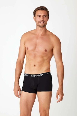U.S. Polo Assn. Erkek Siyah - Siyah Baskılı 2 Li Boxer 82006 Siyah - Siyah Baskılı