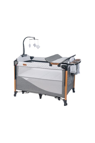 Mamma Luxury Alüminyum Anne Yanı Organizerli Dönenceli Park Yatak Beşik 70 X 110 Cm.