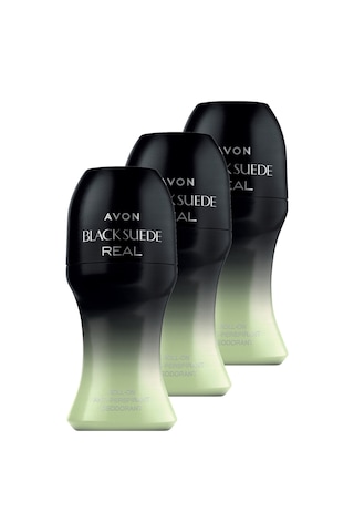 Avon Black Suede Real Erkek Roll-On Deodorant 3 x 50 ML