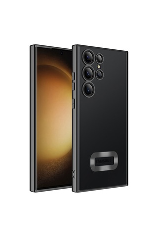 Galaxy S23 Ultra Kılıf Kamera Korumalı Logo Gösteren Zore Omega Kılıf
