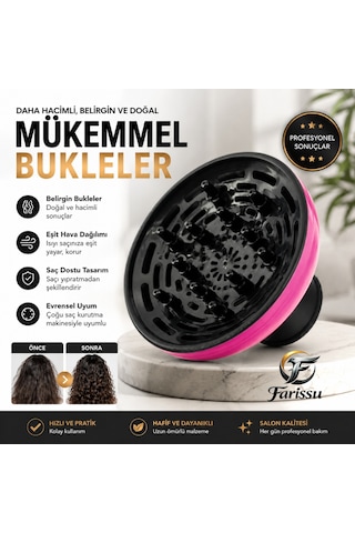 Evrensel Saç Kurutma Makinesi Difüzör Başlığı 4.5-4.9 Cm Bukle Belirginleştirici
