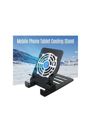 Moveevo Beyaz Cep Telefonu Ve Tablet Soğutucu Ayak, Ayarlanabilir Fanlı Stant, Düşük Gürültü, Geniş Uyumluluk
