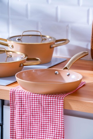 Acar Ultimate Pro 5 Parça Tencere Seti - Rose Gold
