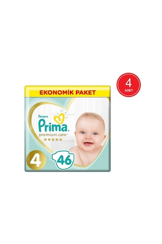 Prima Bebek Bezi Premium Care 4 Beden Ekonomik Paket 4 x 46 184 Adet 4'lü