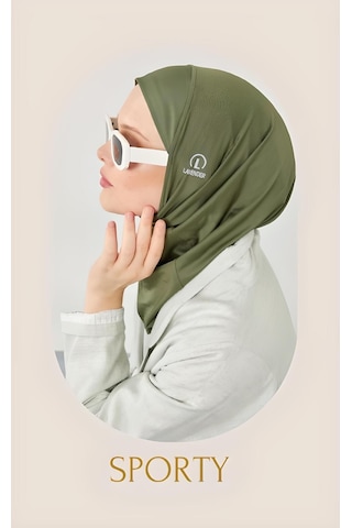 Melodi Scarf Kadın Tesettür Hijab Spor Bone Haki Haki