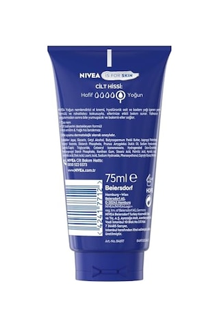 Nıvea Yoğun Nemlendirici El Kremi 72 Ml, Hızlı Emilir, Hyaluronik Asit,badem Yağı, Kuru Ciltler