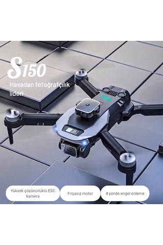 Piha S150 Drone Fırçasız Motor 2batarya ile 30DAKIKA Uçuş Süresi 1080P Hd Hareketli Kamera Engelden Kaçınma Modu
